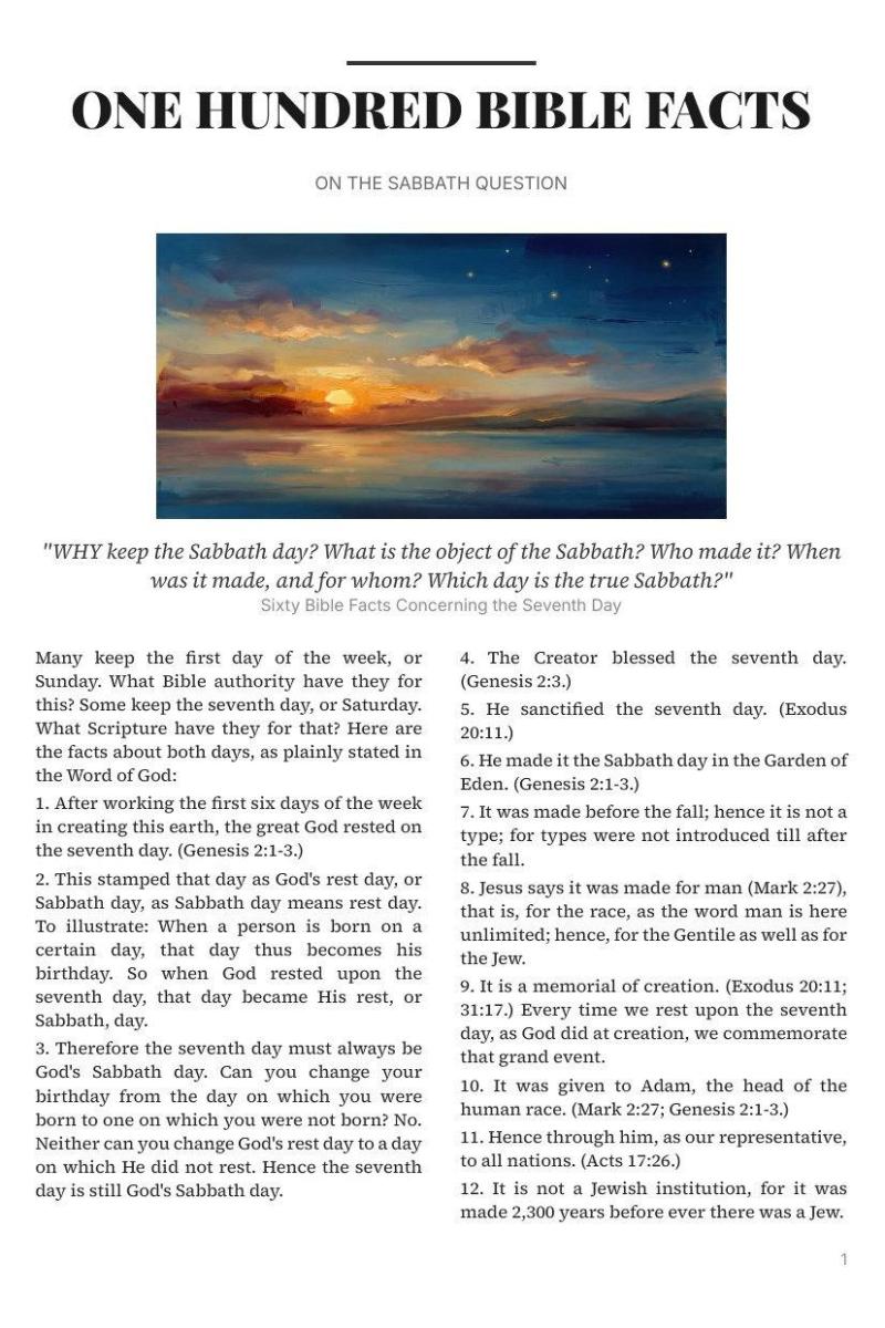 The Sabbath Question (pack of 25)