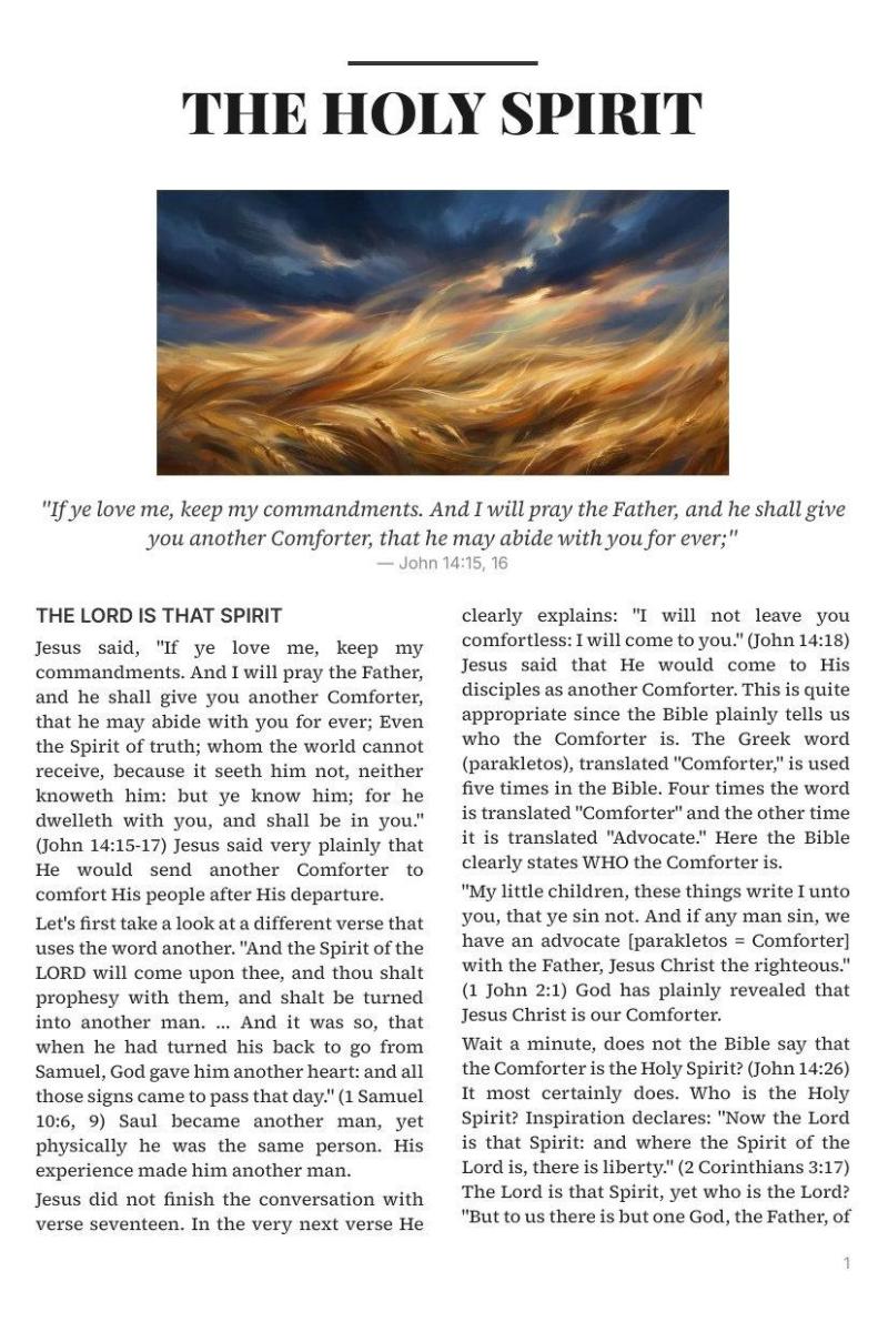 The Holy Spirit (pack of 25)